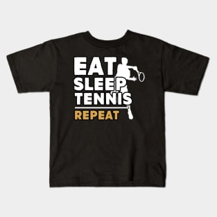 Eat sleep tennis repeat Kids T-Shirt